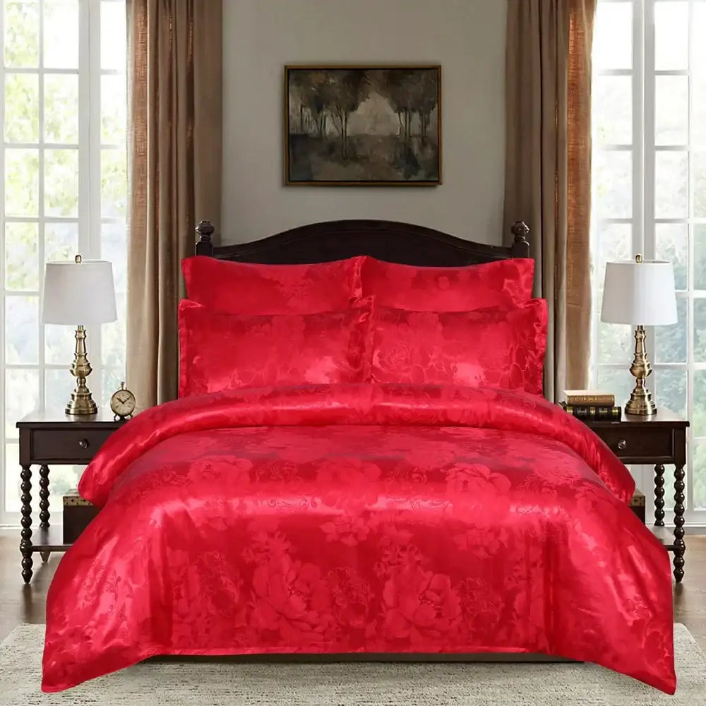 Gold Damask Duvet Set