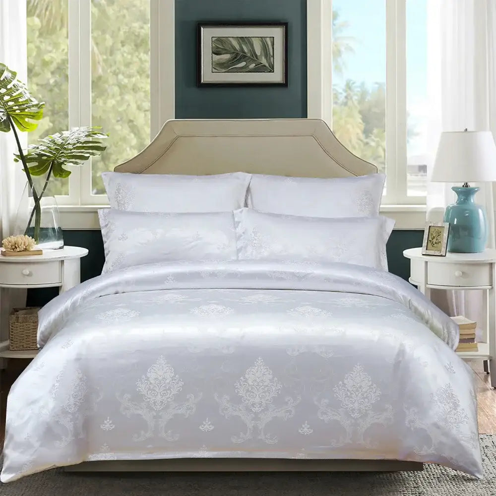 Gold Damask Duvet Set