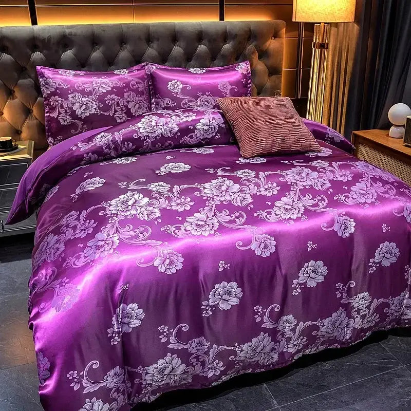 Gold Damask Duvet Set