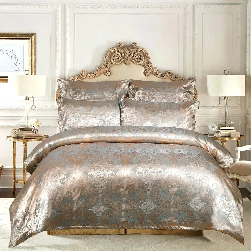 Gold Damask Duvet Set