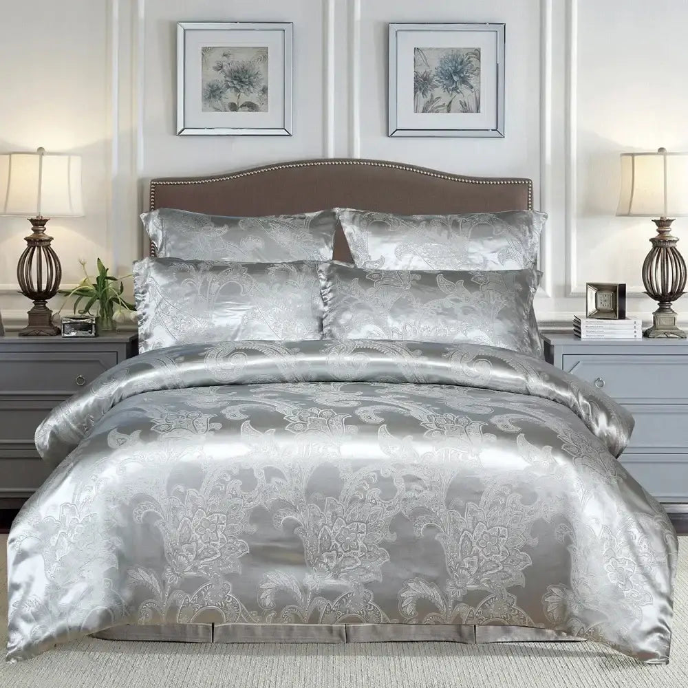 Gold Damask Duvet Set