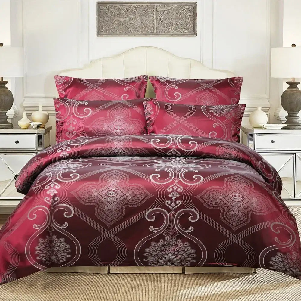 Gold Damask Duvet Set