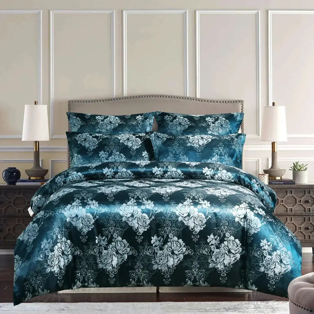 Gold Damask Duvet Set