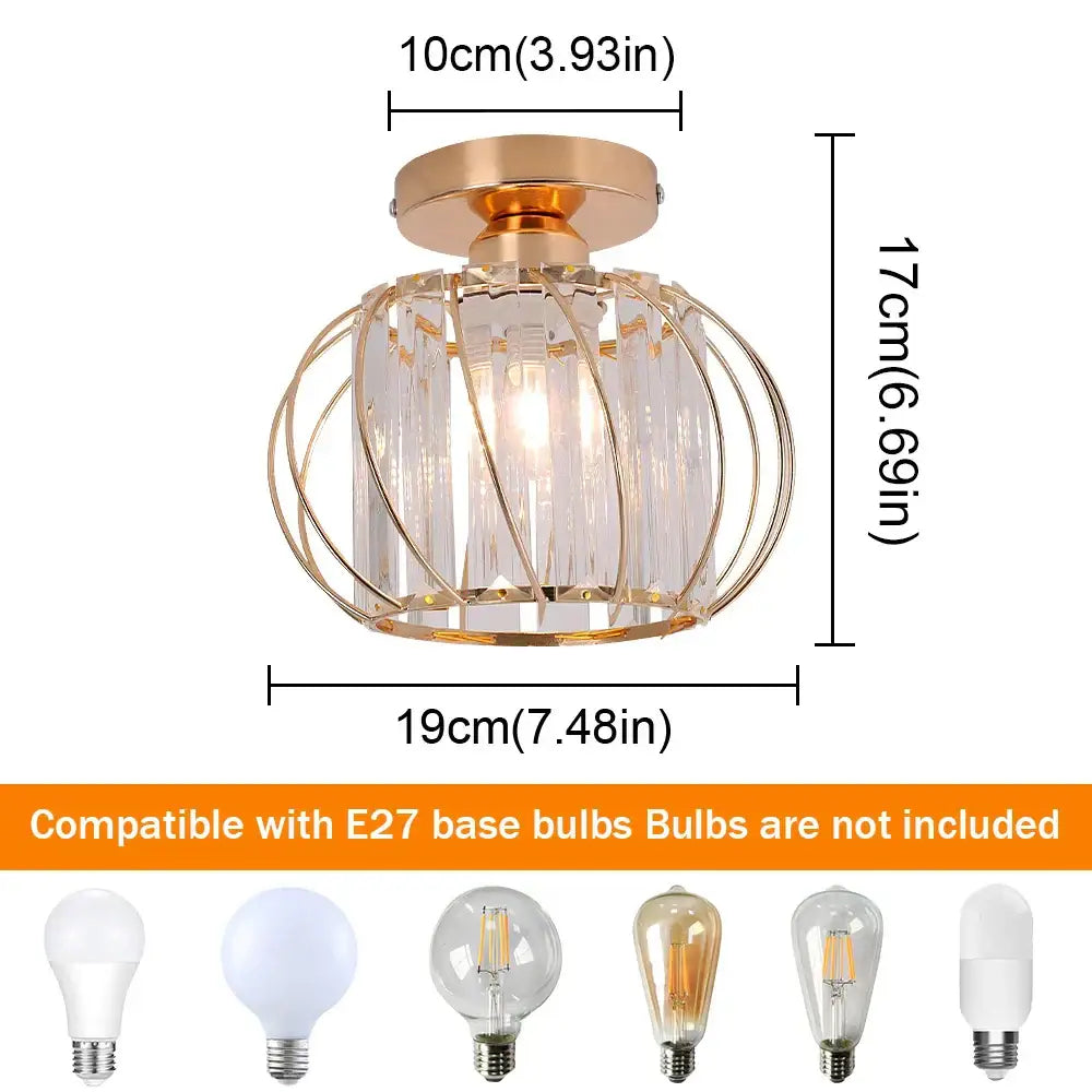 Crystal Chrome Ceiling Chandelier