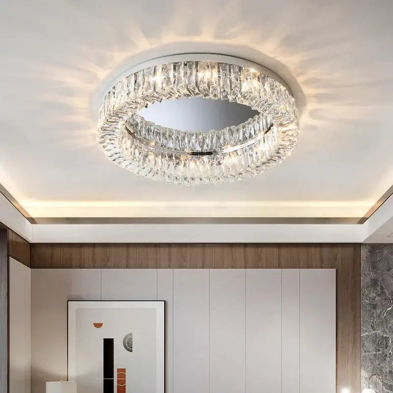 Warm Light Crystal Ceiling Light