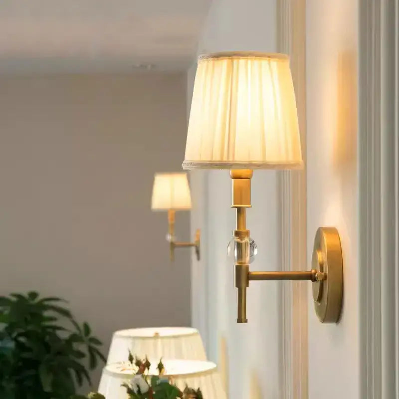 Copper Pleated Wall Lamp