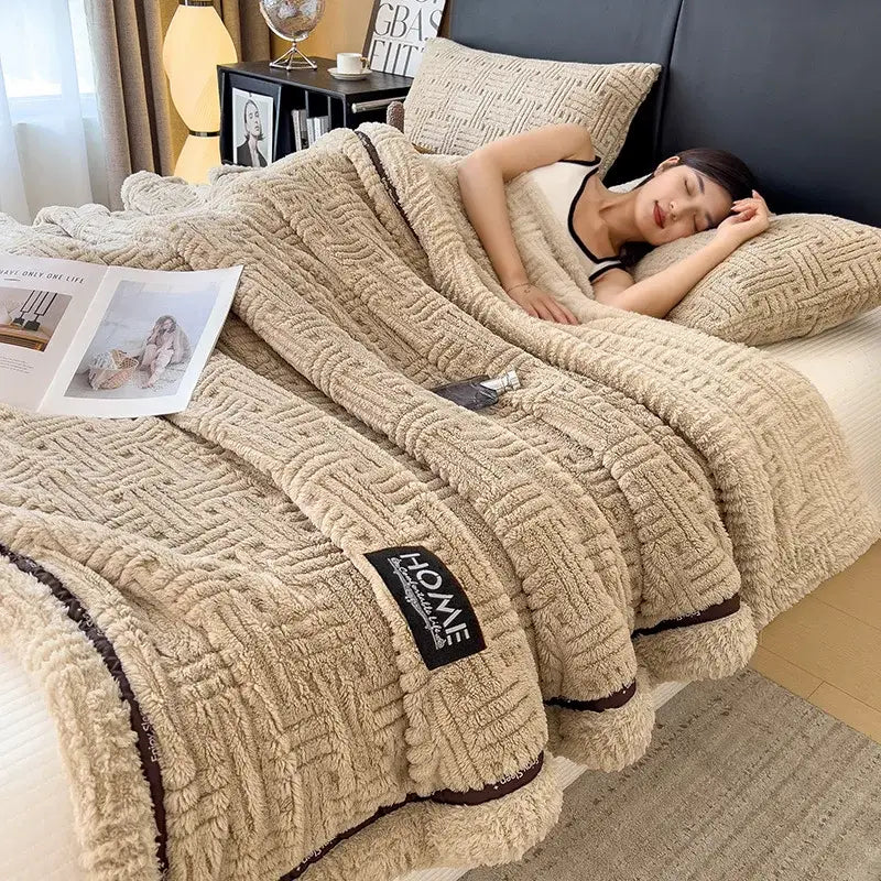 Gray Fleece Winter Blanket