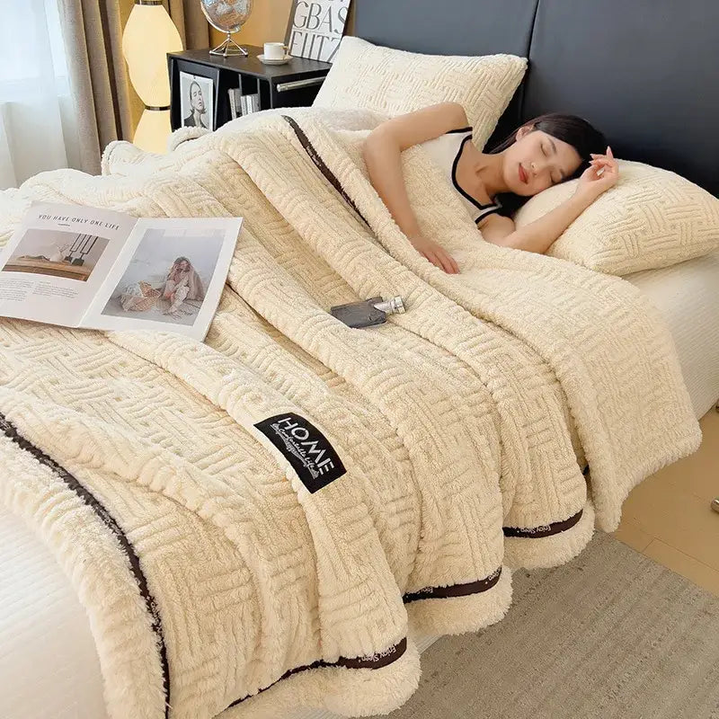 Gray Fleece Winter Blanket