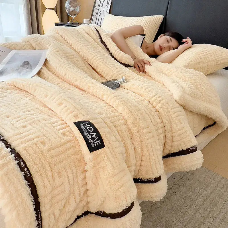 Gray Fleece Winter Blanket