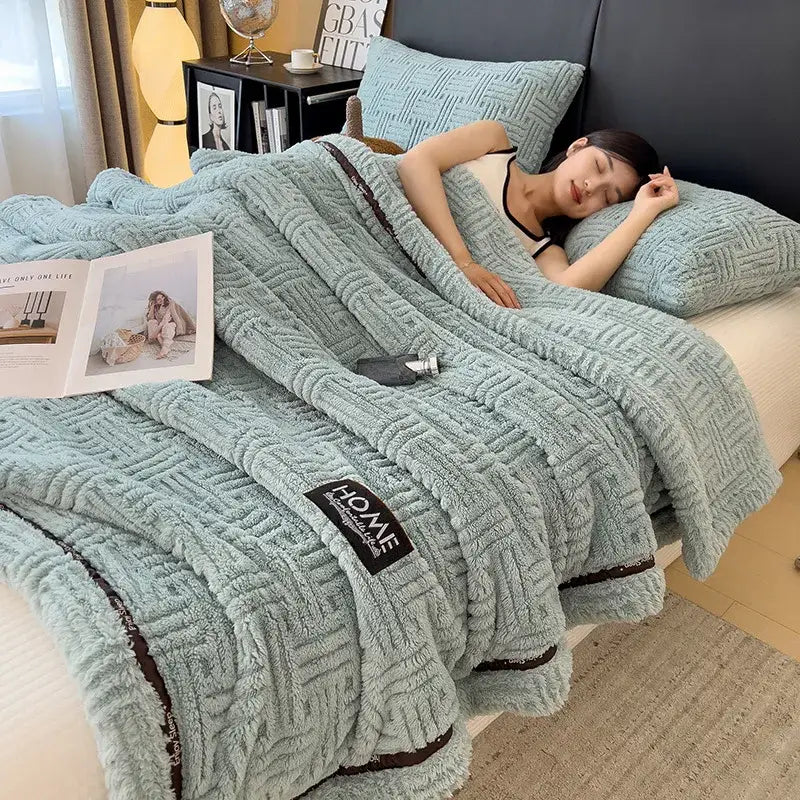 Gray Fleece Winter Blanket