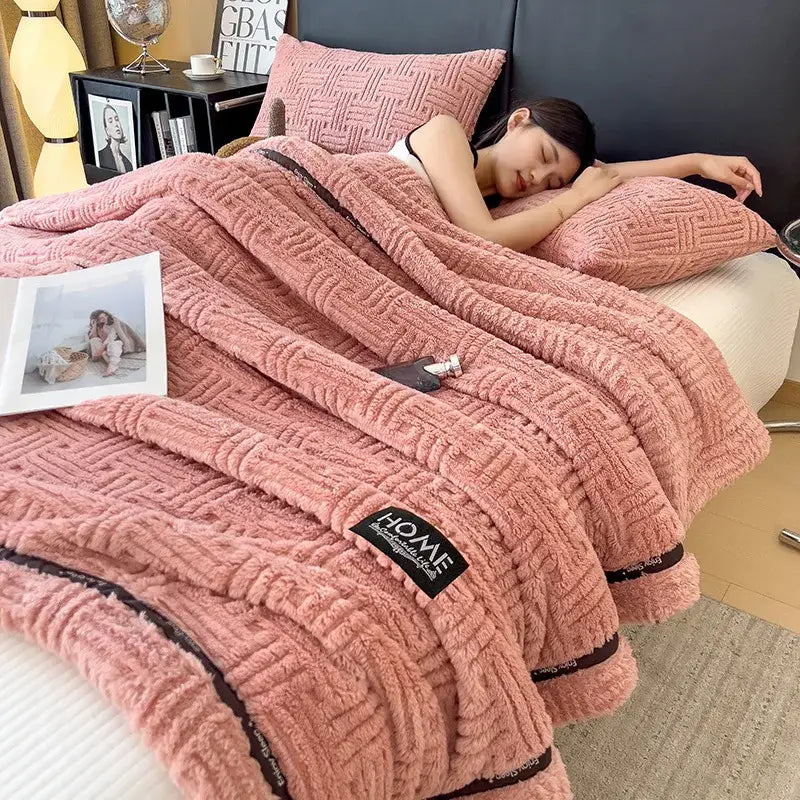 Gray Fleece Winter Blanket