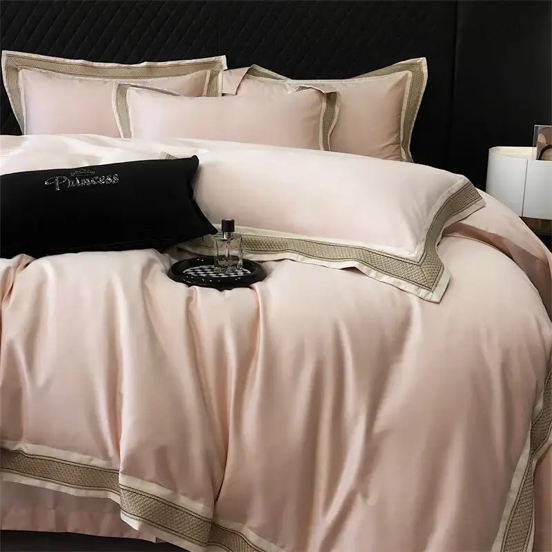 Cream Gold Embroidery Bedding