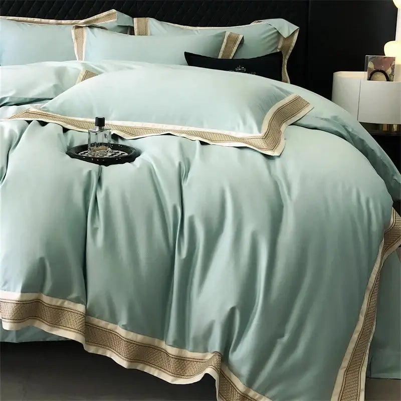 Cream Gold Embroidery Bedding