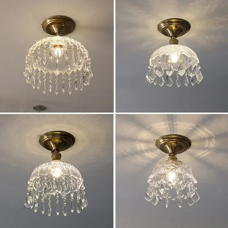 Crystal Brass Ceiling Lamp