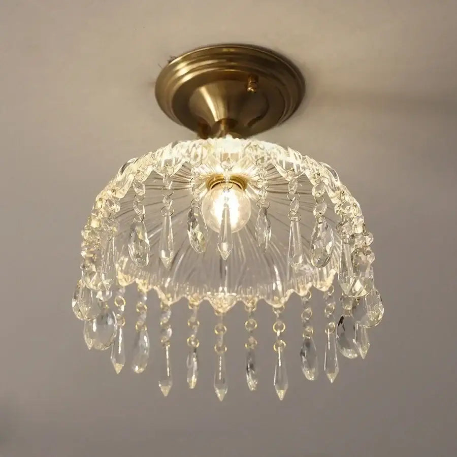 Crystal Brass Ceiling Lamp