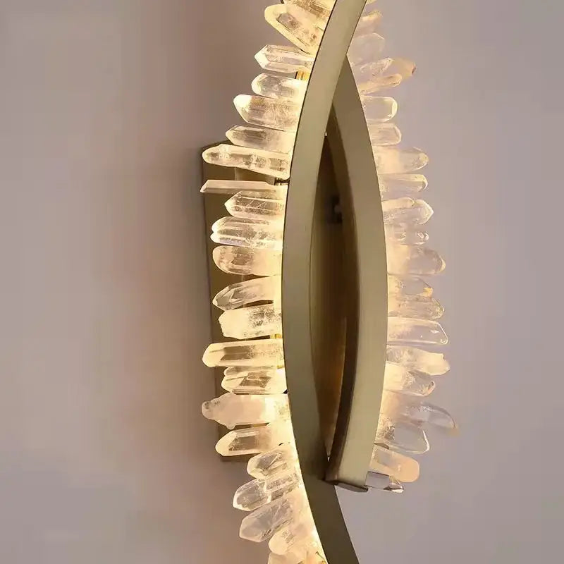 Gold Metal Art Deco Stainless Steel Wall Sconce