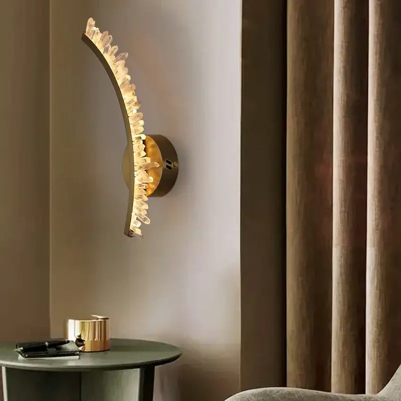 Gold Metal Art Deco Stainless Steel Wall Sconce