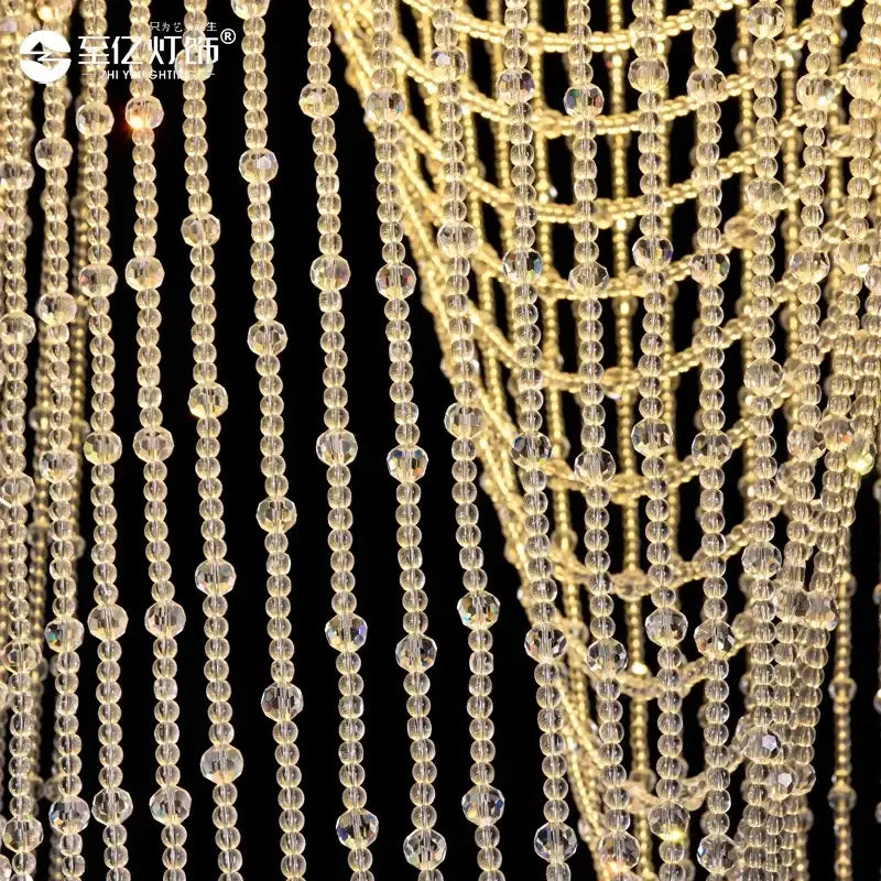 Crystal Tassel Stair Chandelier