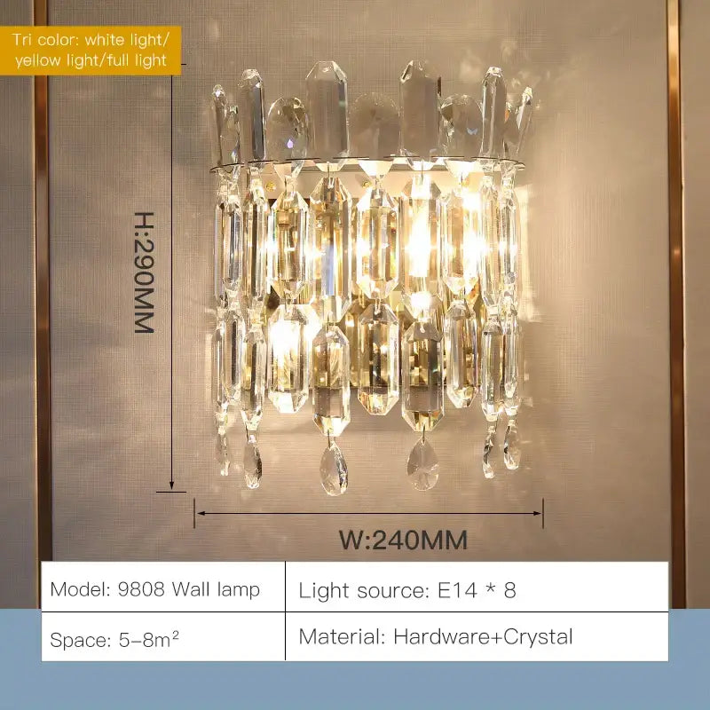 Crystal Wall Sconce Lamp