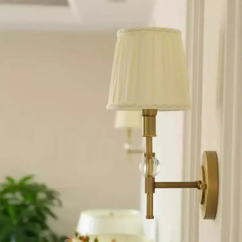 Brass Crystal European Hallway Sconce