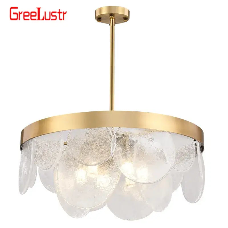 Glass Copper Pendant Light