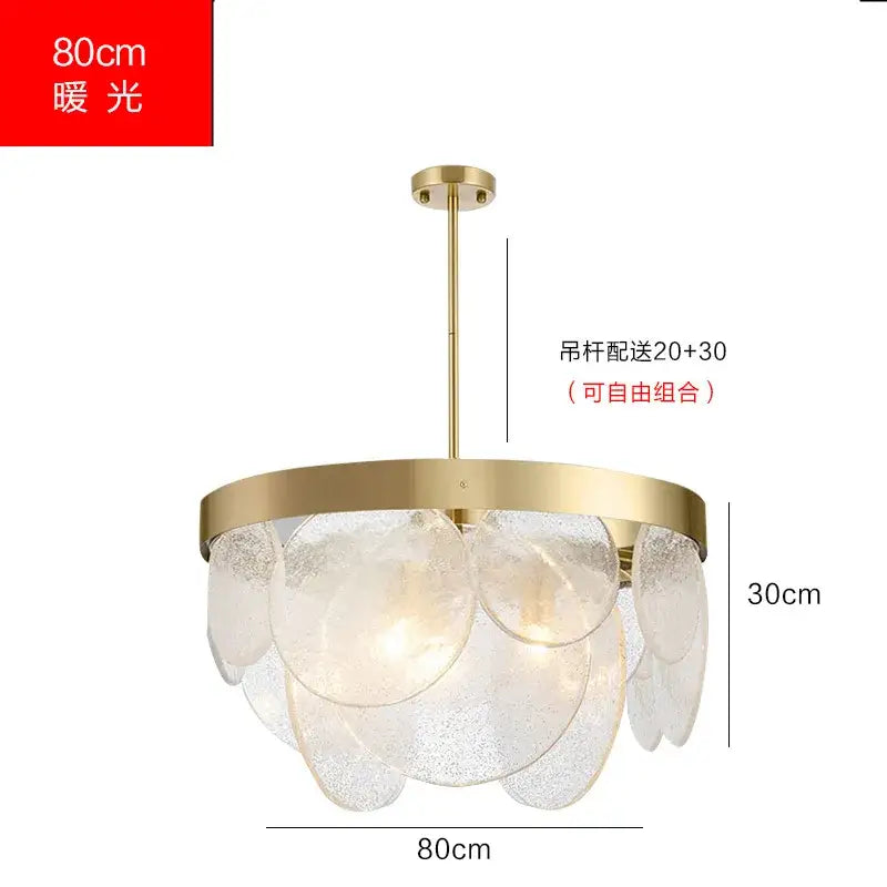Glass Copper Pendant Light