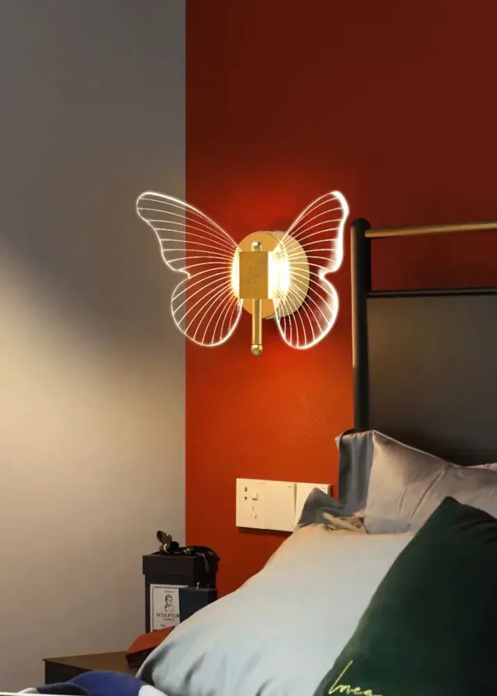 Gold Butterfly Copper Wall Sconce