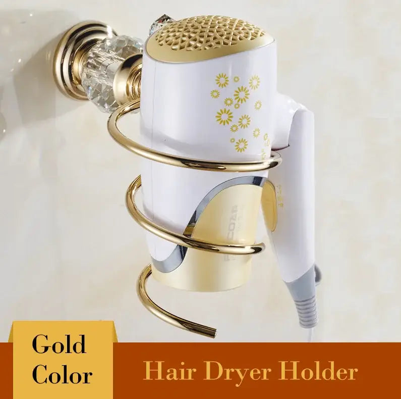 Gold Crystal Bathroom Set