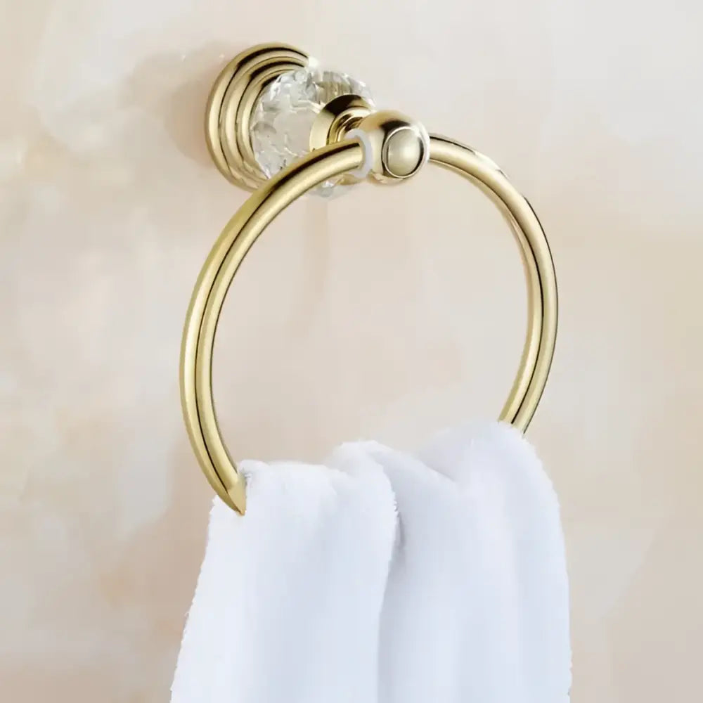 Gold Crystal Bathroom Set