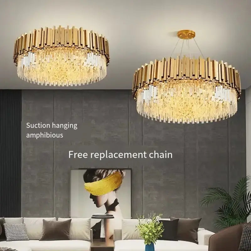 Gold Crystal Artistic Chandelier