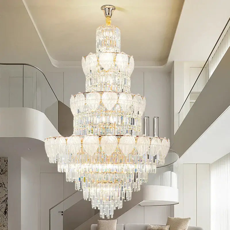 Gold Crystal Villa Chandelier