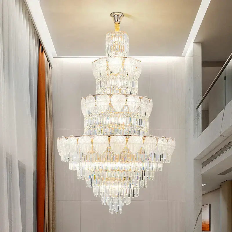 Gold Crystal Villa Chandelier