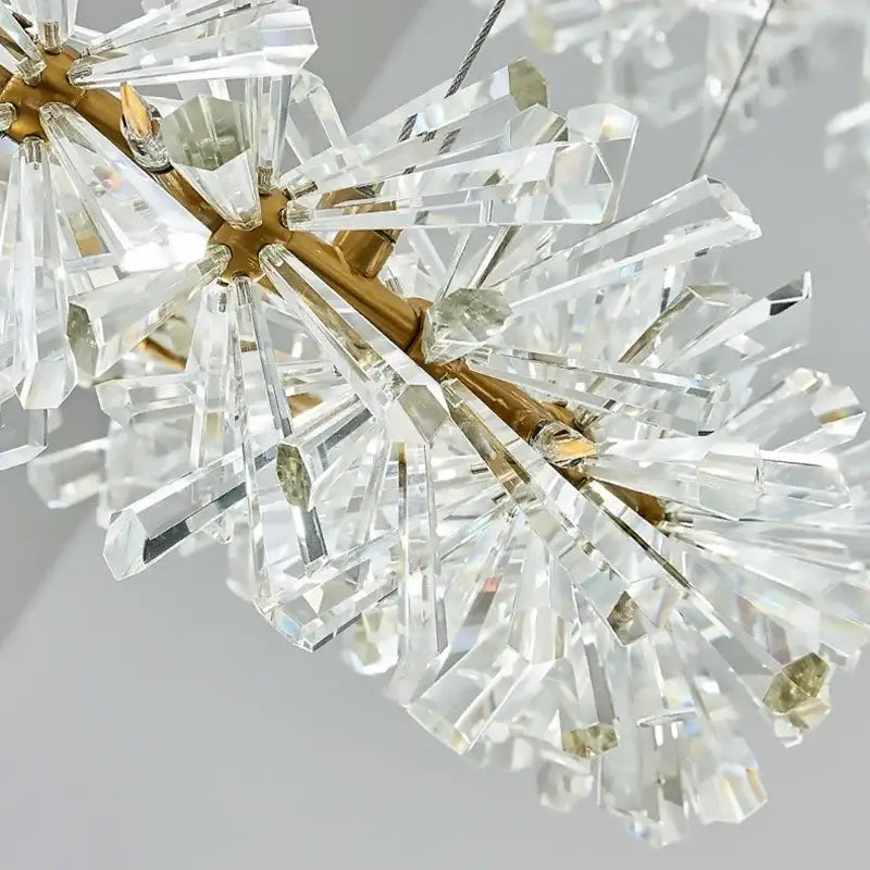 Gold Crystal Flower Chandelier Wall Lamp Option