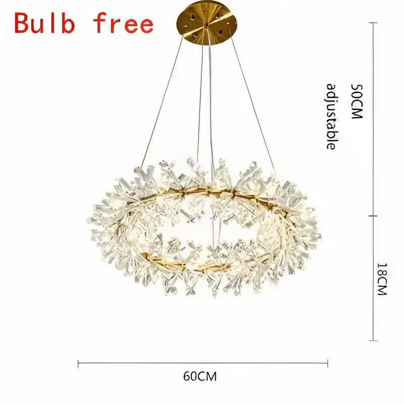 Gold Crystal Flower Chandelier Wall Lamp Option