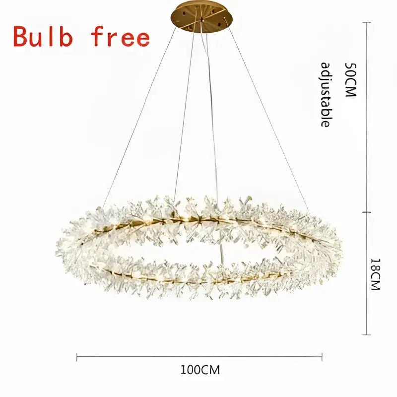 Gold Crystal Flower Chandelier Wall Lamp Option