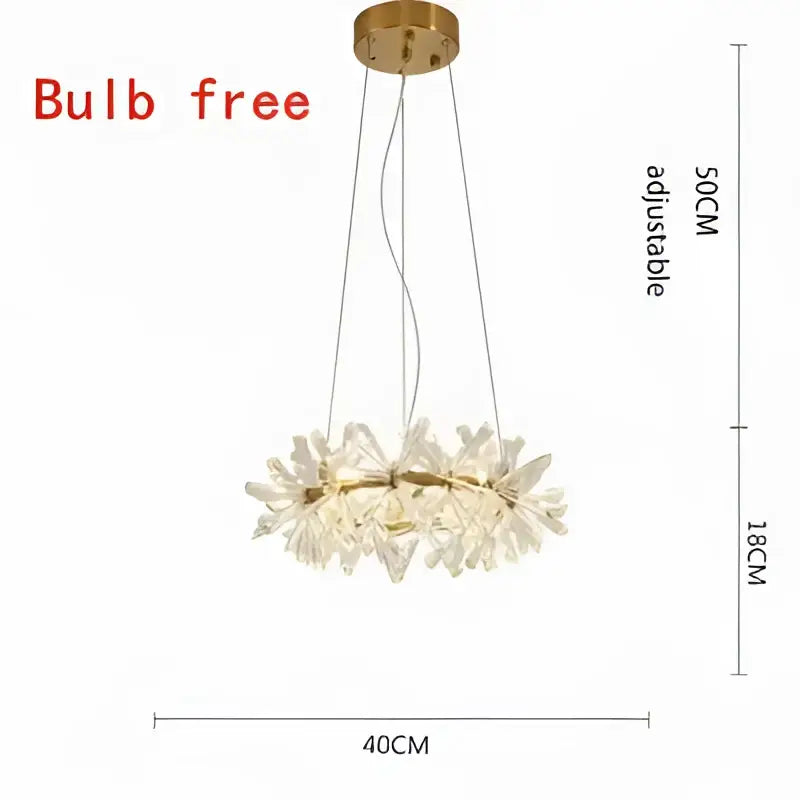 Gold Crystal Flower Chandelier Wall Lamp Option