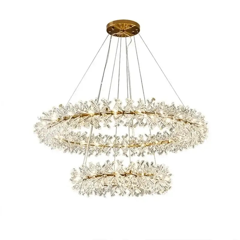 Gold Crystal Flower Chandelier Wall Lamp Option