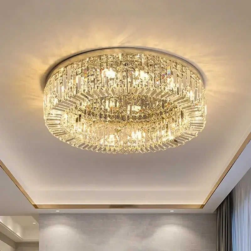 Gold Crystal 15cm Ceiling Light