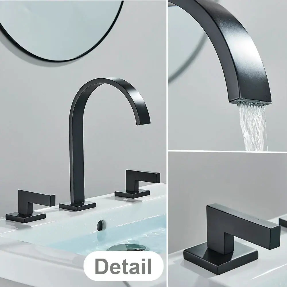Gold Crystal Basin Faucet Arched Spout Design