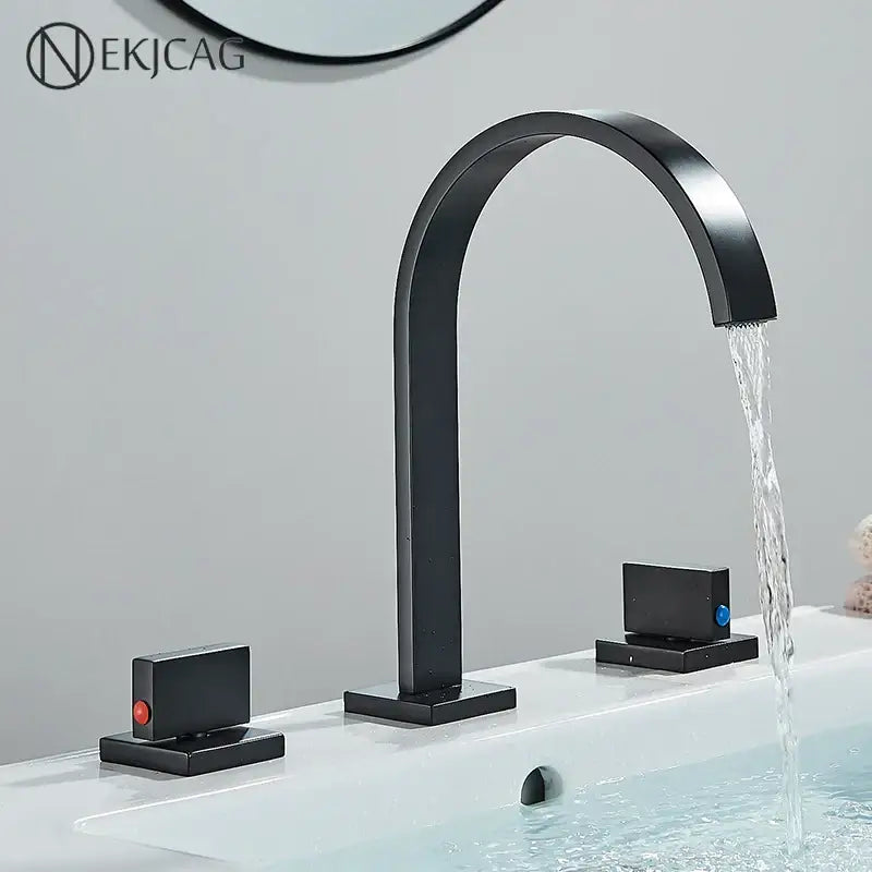 Gold Crystal Basin Faucet Arched Spout Design