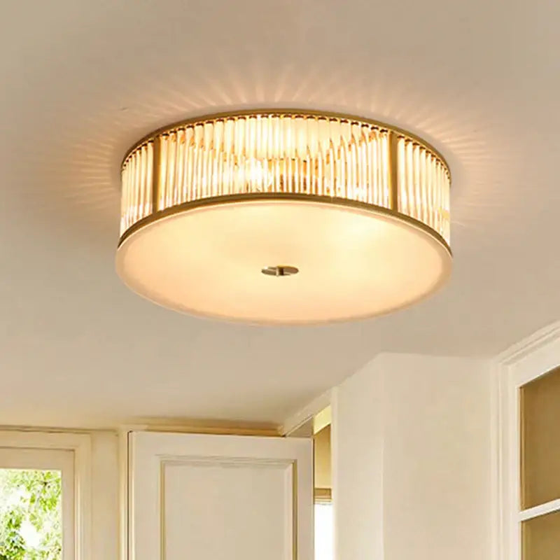 Gold Crystal LED Ceiling Lamp
