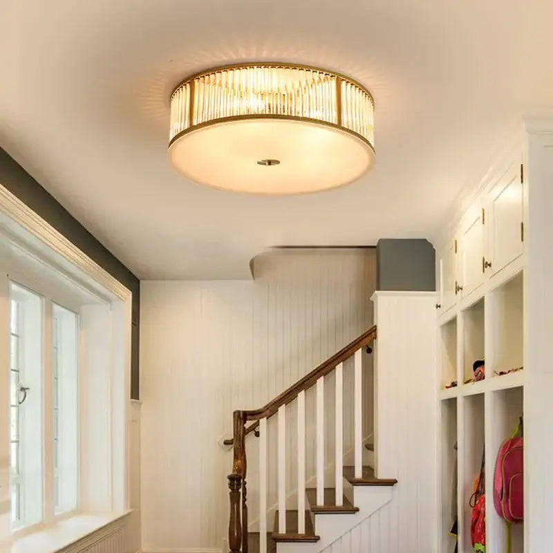 Gold Crystal LED Ceiling Lamp