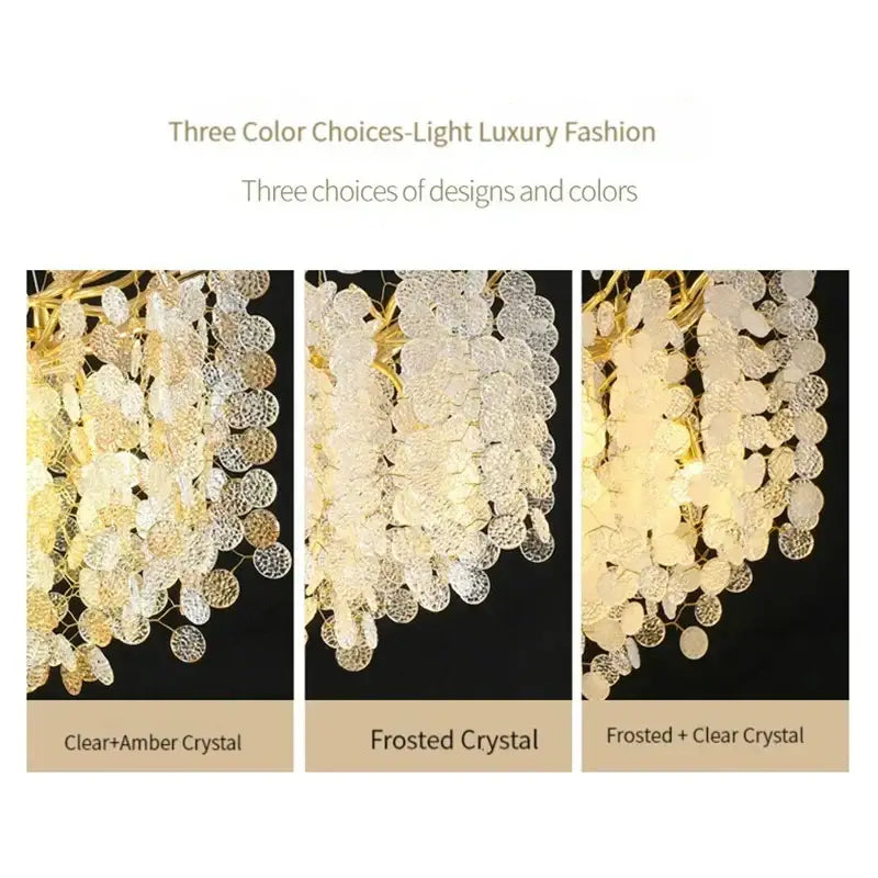 Gold Crystal LED Pendant Light