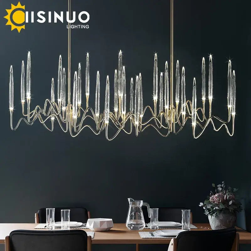 Gold Crystal Tree Chandelier
