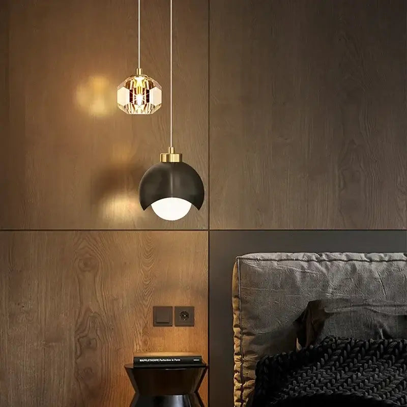 Gold Crystal LED Pendant Lights