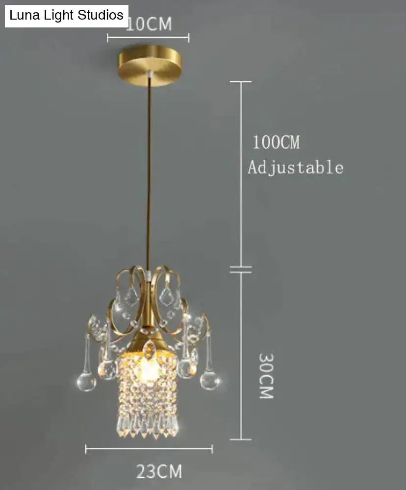 Gold Crystal Dining Pendant