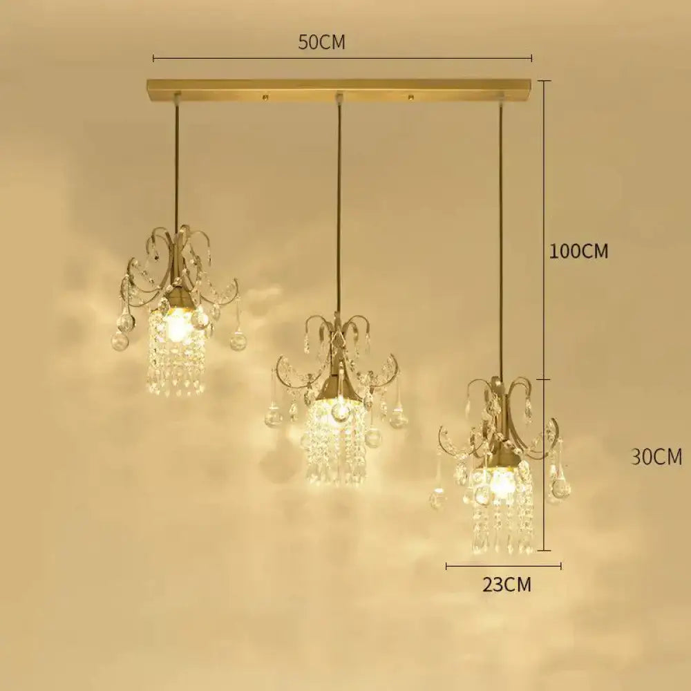 Gold Crystal Dining Pendant