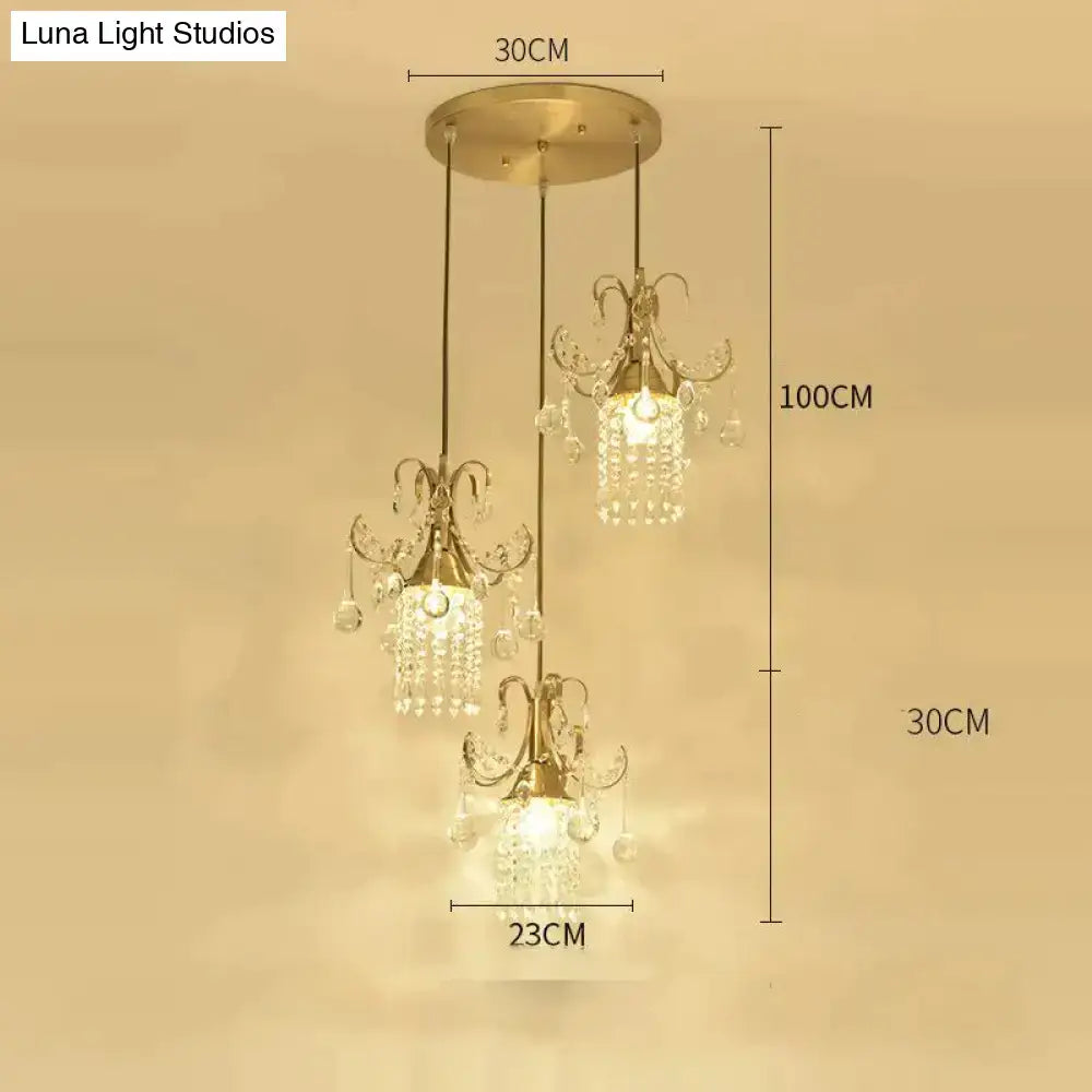 Gold Crystal Dining Pendant