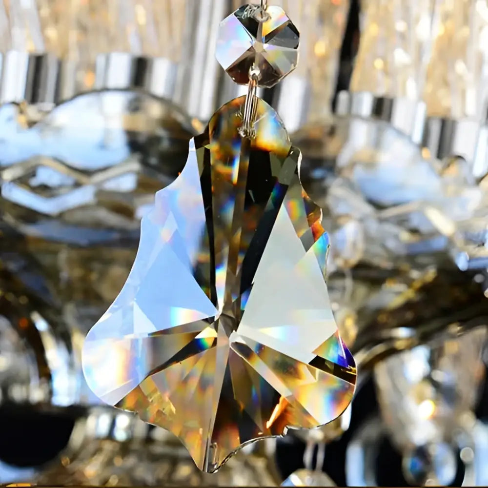 Cognac Gold Crystal Wall Lamp