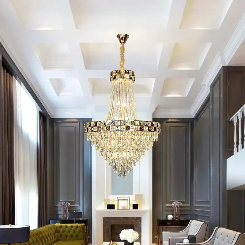Gold Crystal Chandelier Up To 180cm Tall